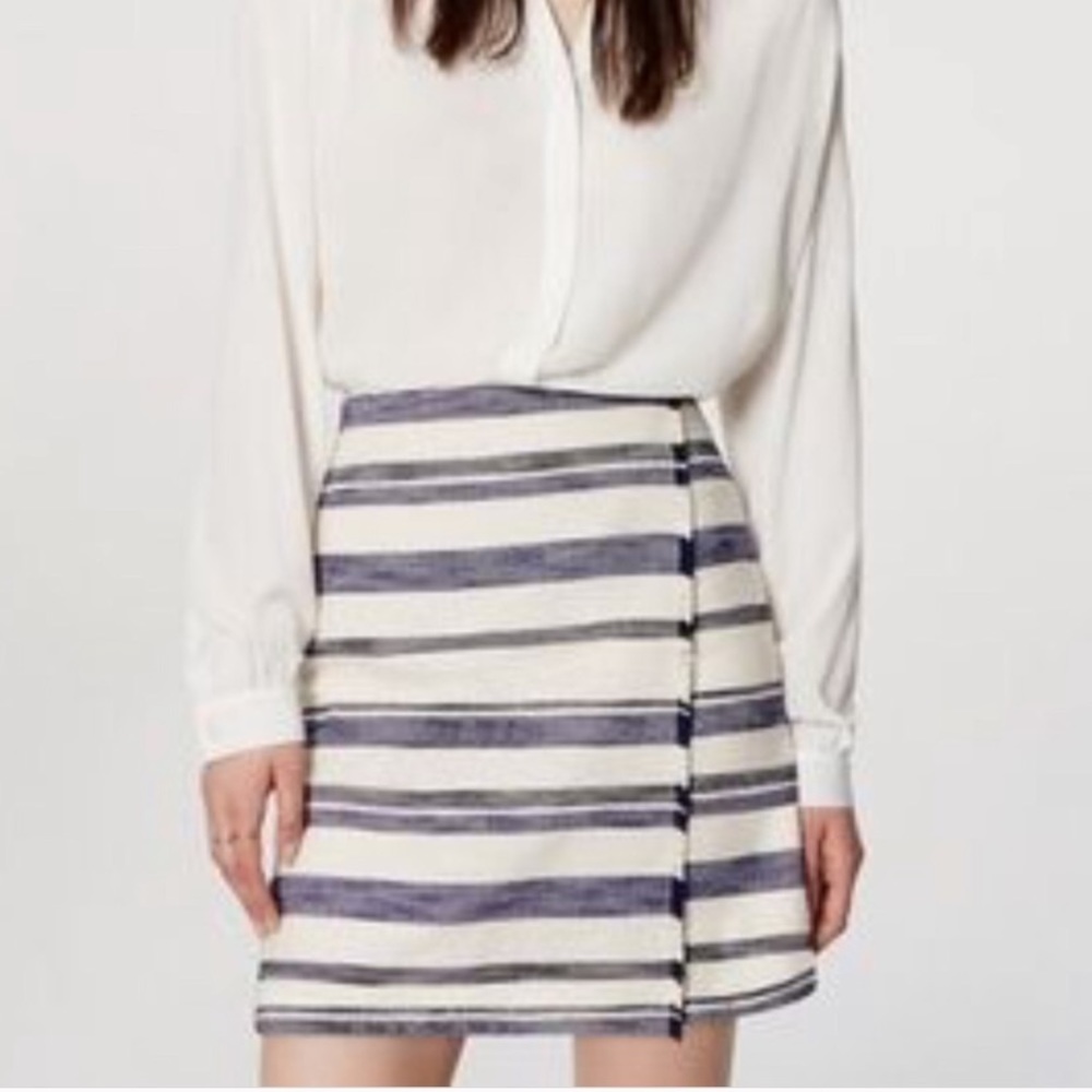 Ann Taylor Loft Fringe Wrap Skirt